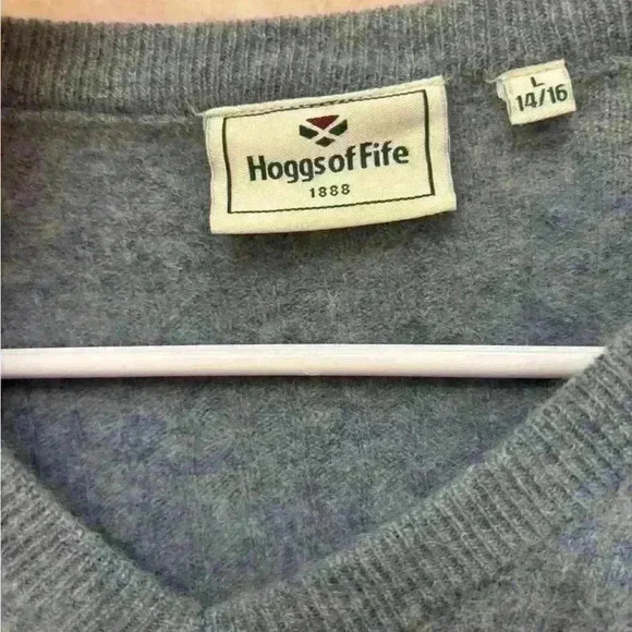 Hoggs of Fife Lauder Ladies Cable Pullover Wool Sweater Size Large - Picture 4 of 6